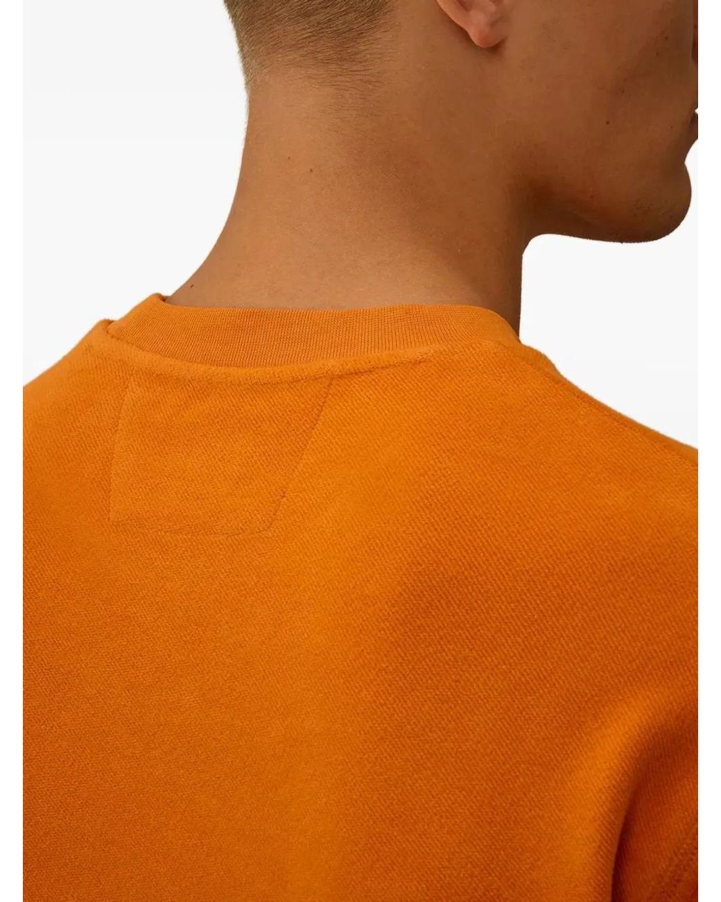 C P Company Orange C.P.Company Sweatshirt With Lens Pocket for men
