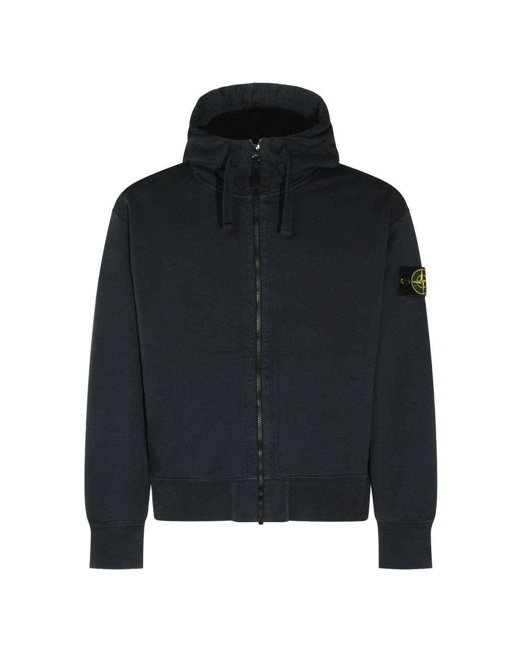 Stone Island Black Hoodie Sweater for men