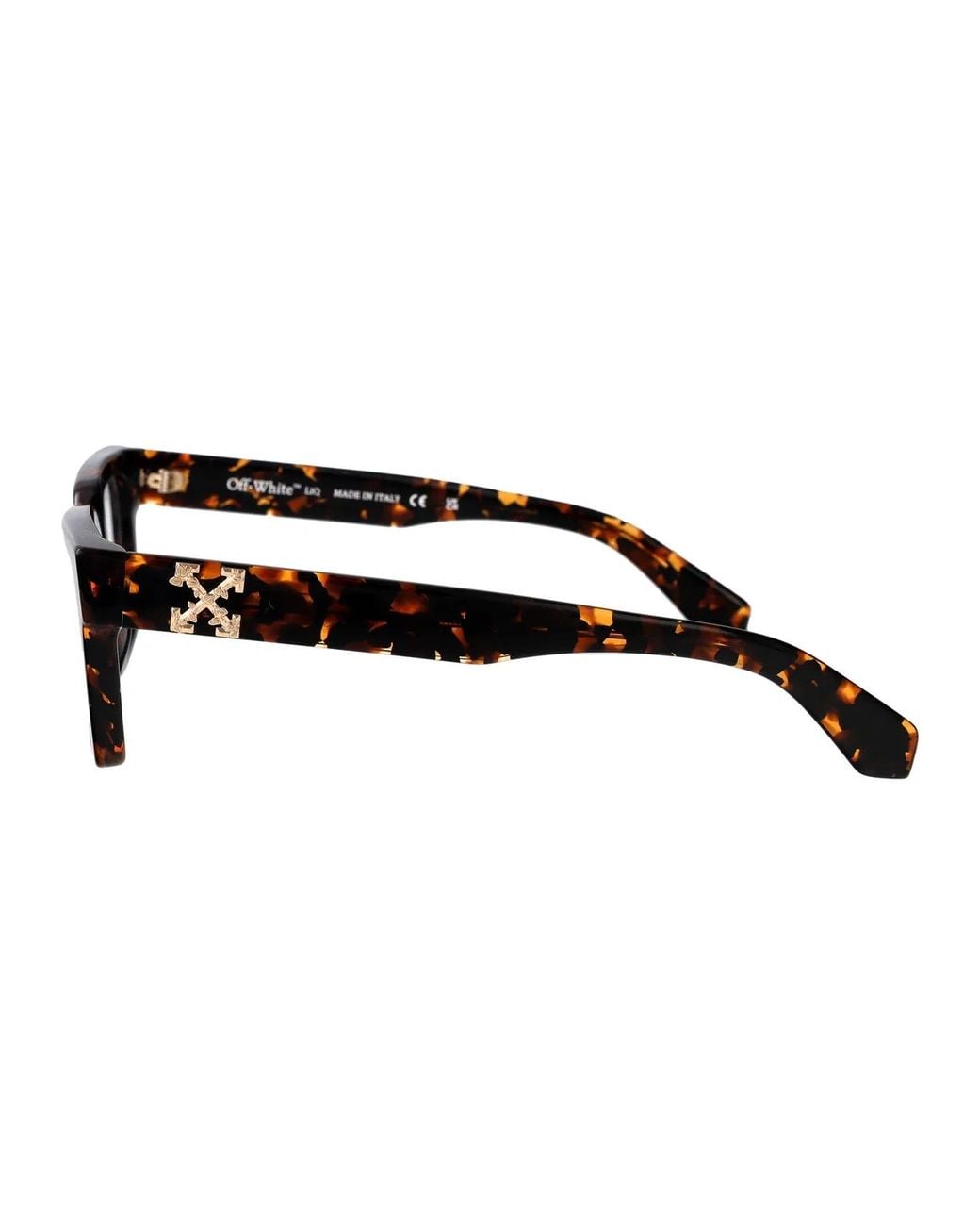 Off-White c/o Virgil Abloh Black Shiny Dark Havana Acetate Glasses