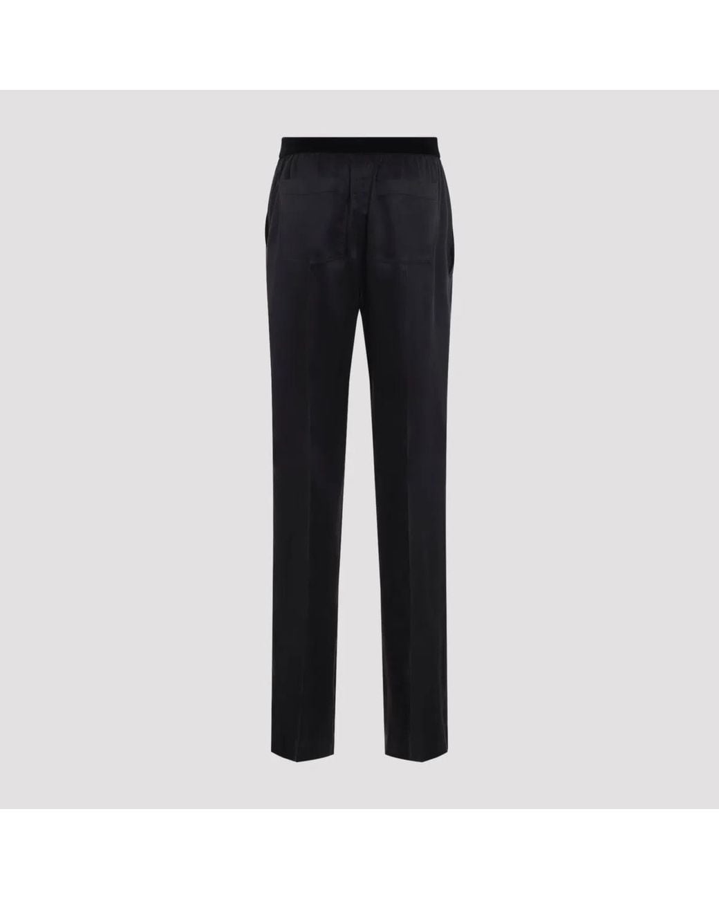 Tom Ford Blue Silk Satin Pajama Pants With Stretch