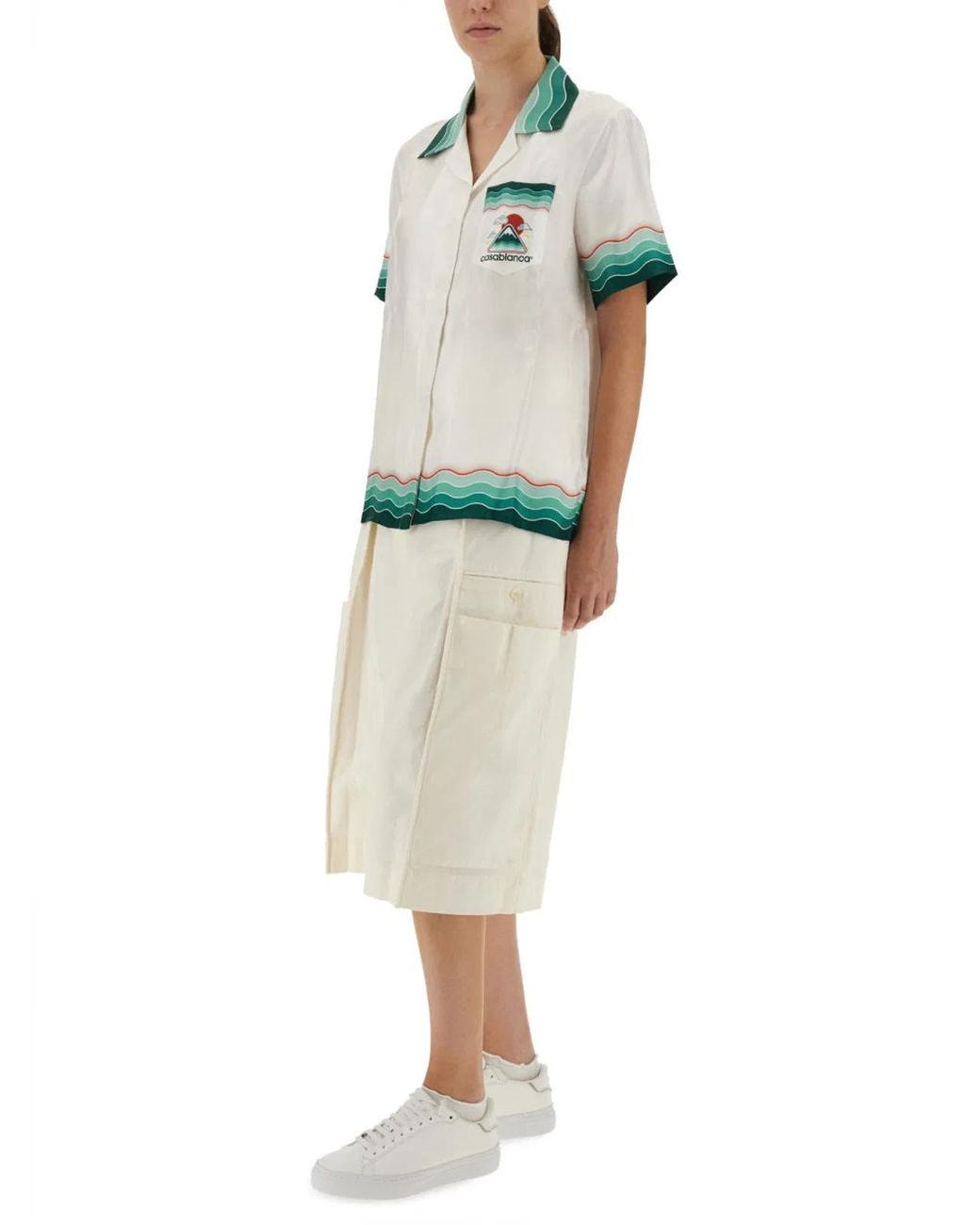Casablanca Green Montagne Ondulée Shirt