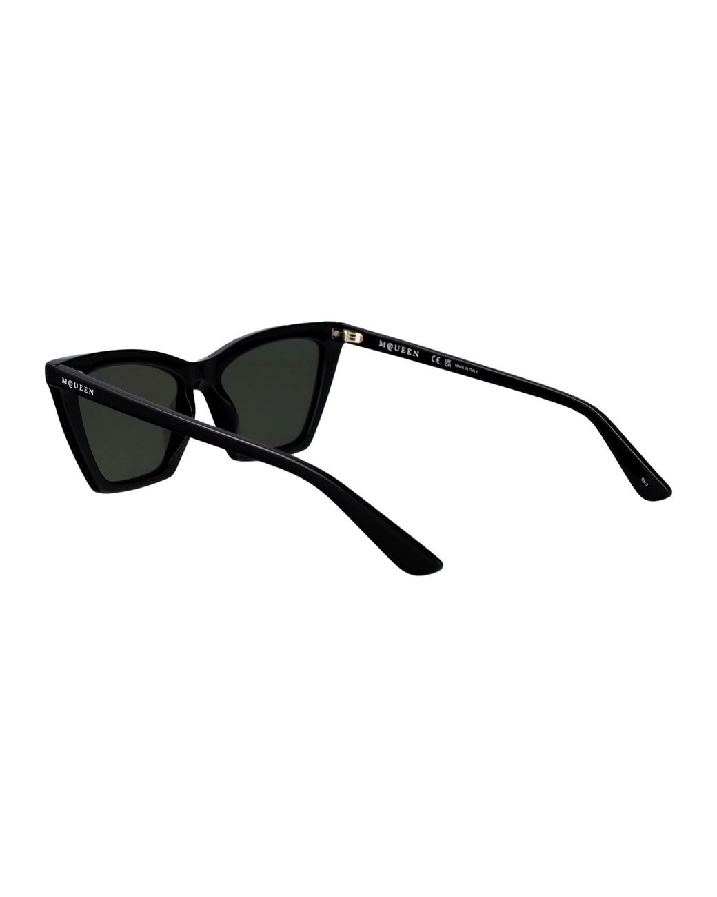 McQueen Black Recycled Acetate Sunglasses