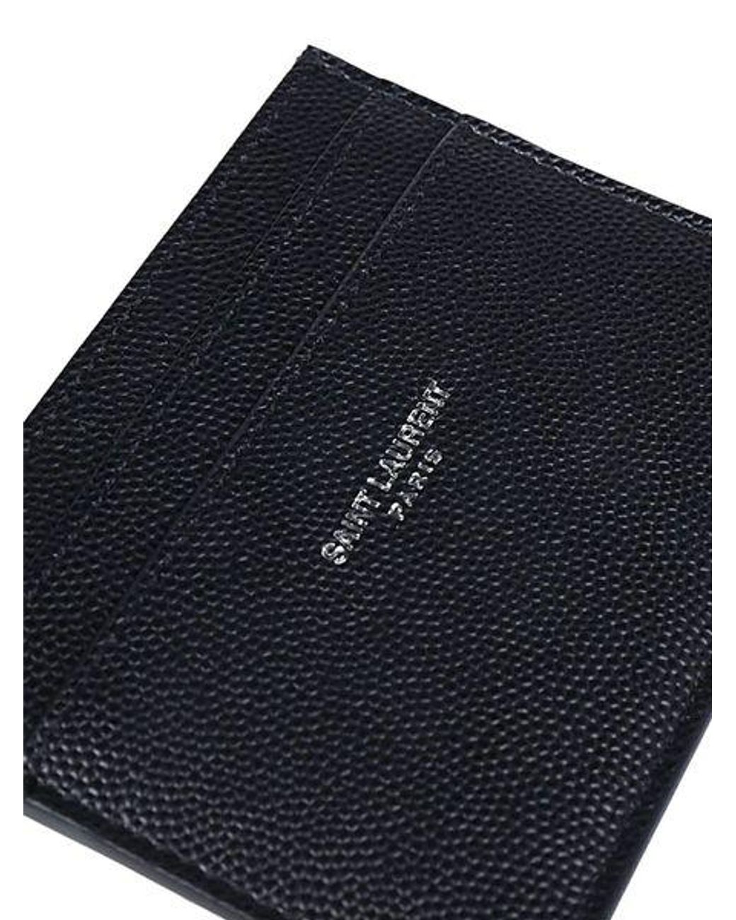 Saint Laurent Black Paris Card Case for men