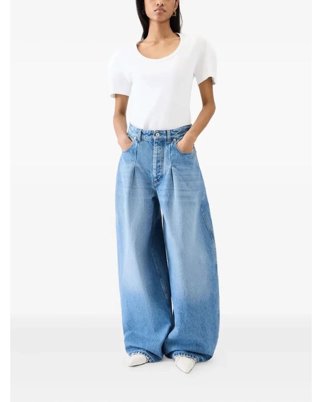 Jacquemus Blue Ovalo De-Nîmes High-Waisted Jeans