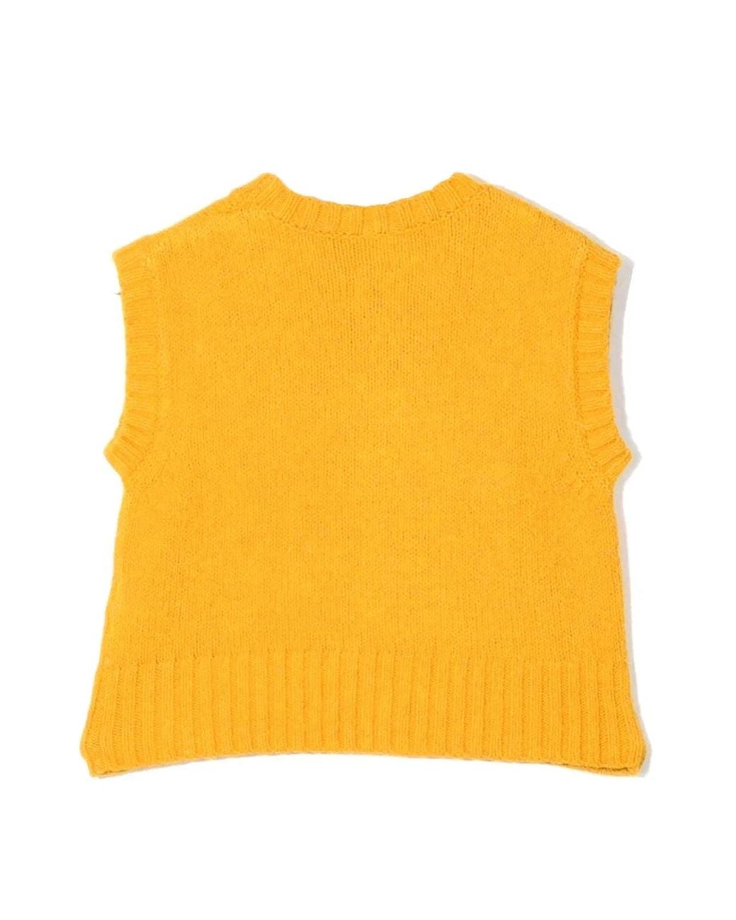 Aspesi Orange Mini Tricot Vest For Girls
