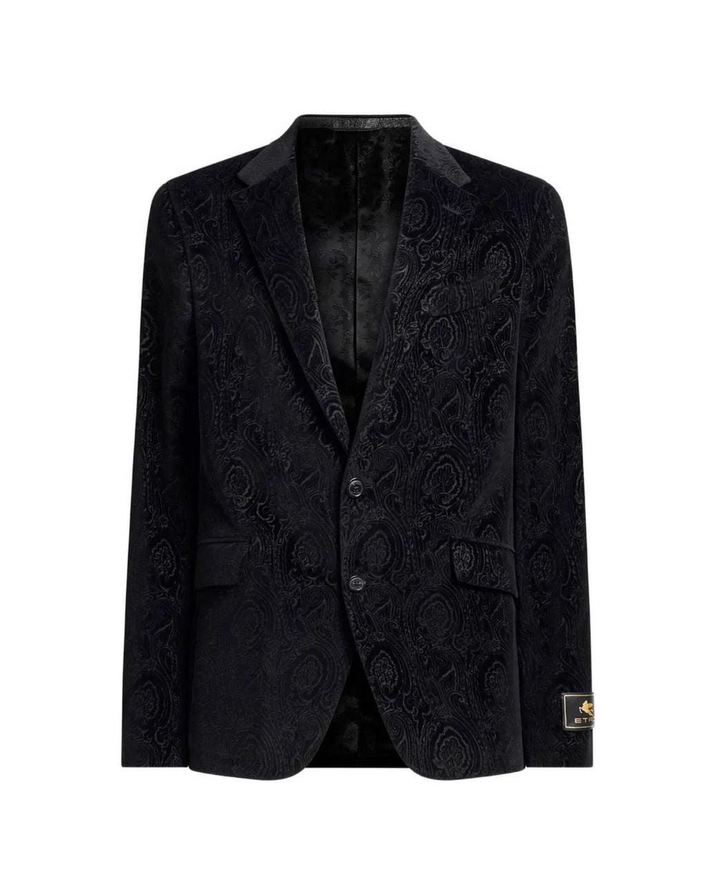 Etro Black Single-Breasted Jacket for men