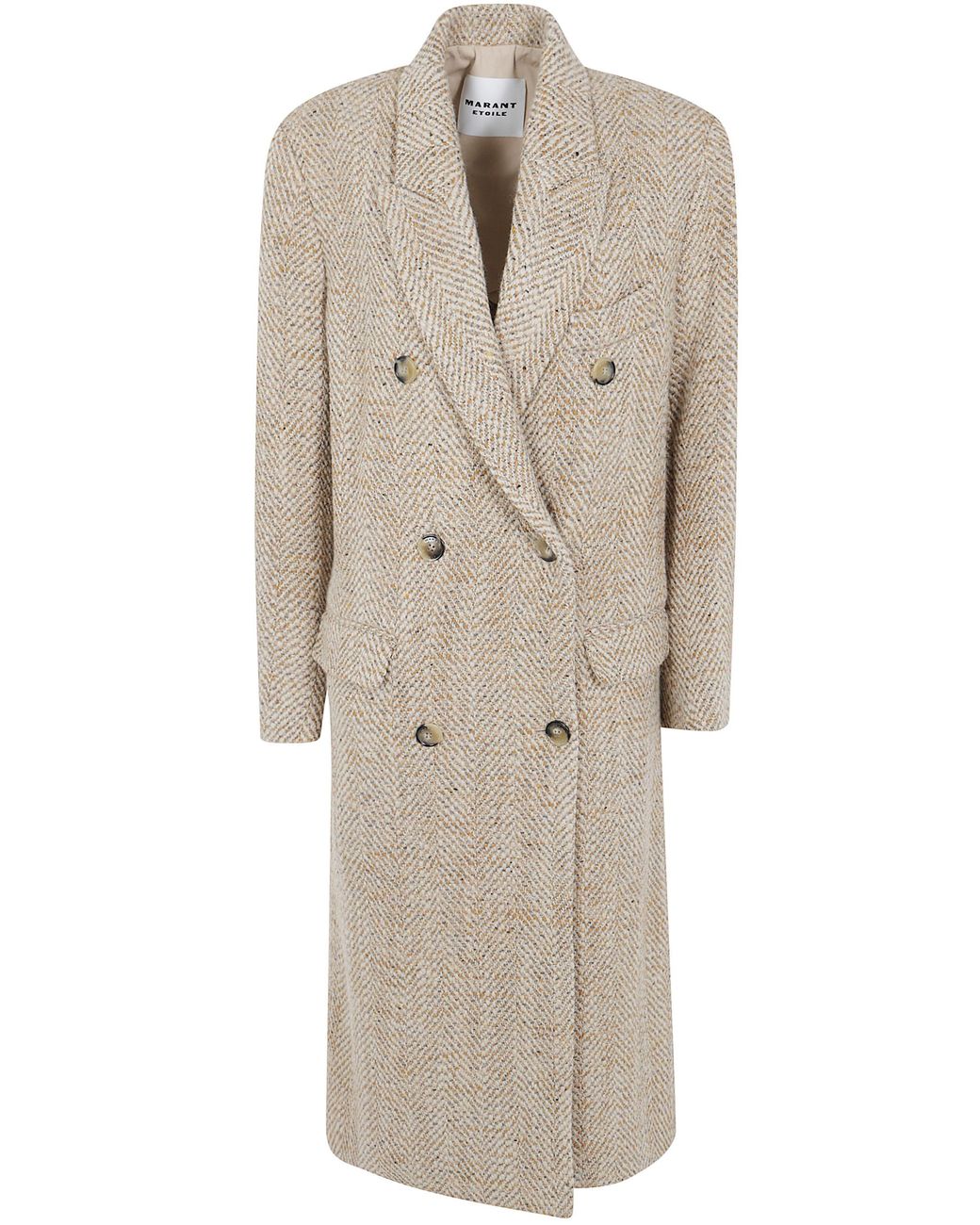 Isabel Marant Natural Isabel Marant Etoile "Pilda" Long Doublebrested Coat