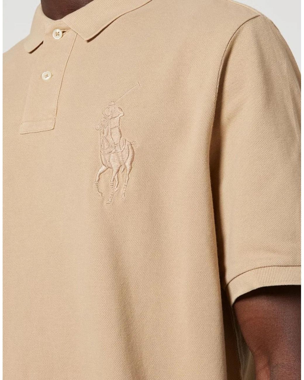 Polo Ralph Lauren Natural Big Pony Logo Classic Polo Shirt for men