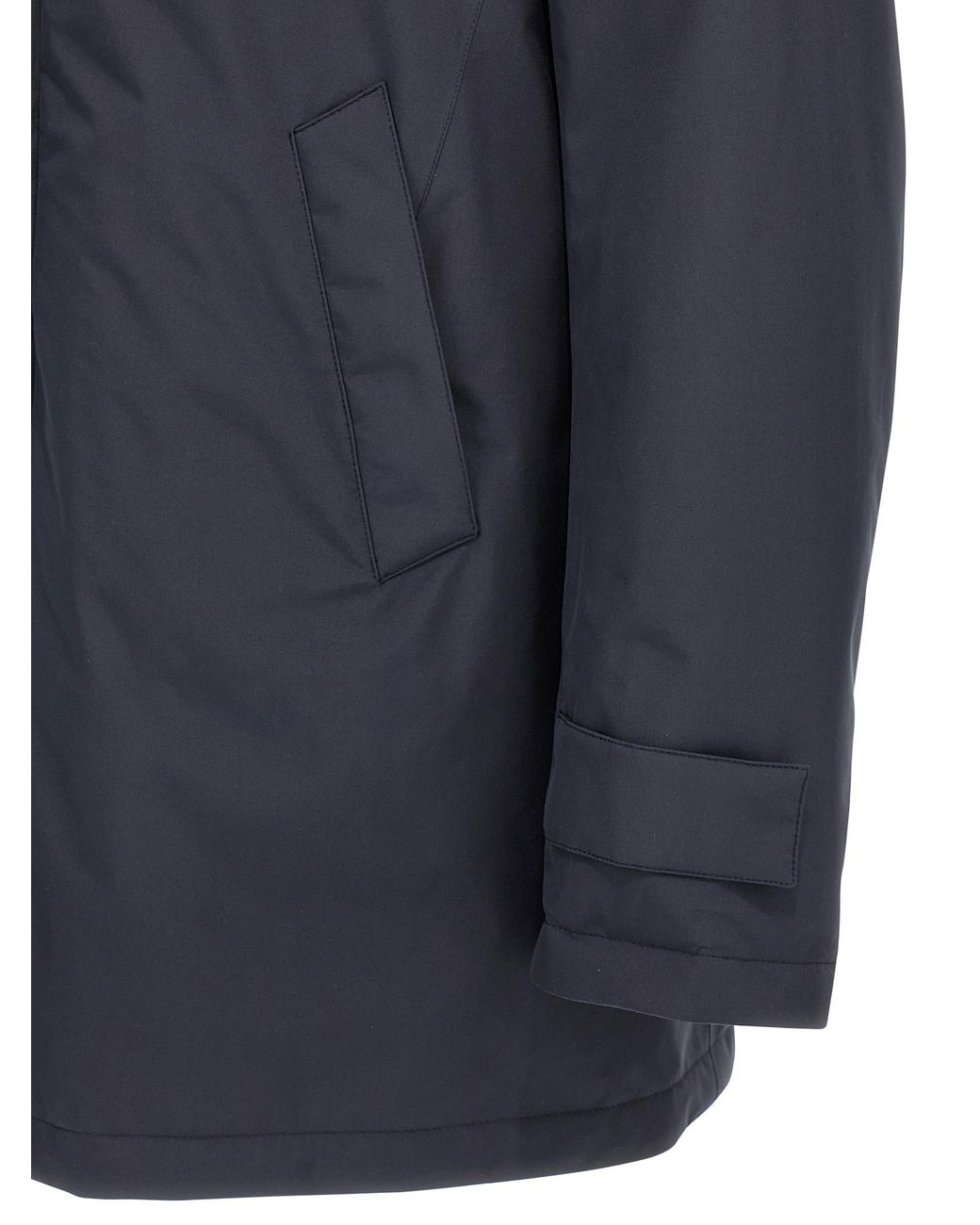 Herno Blue Removable Hood Parka for men