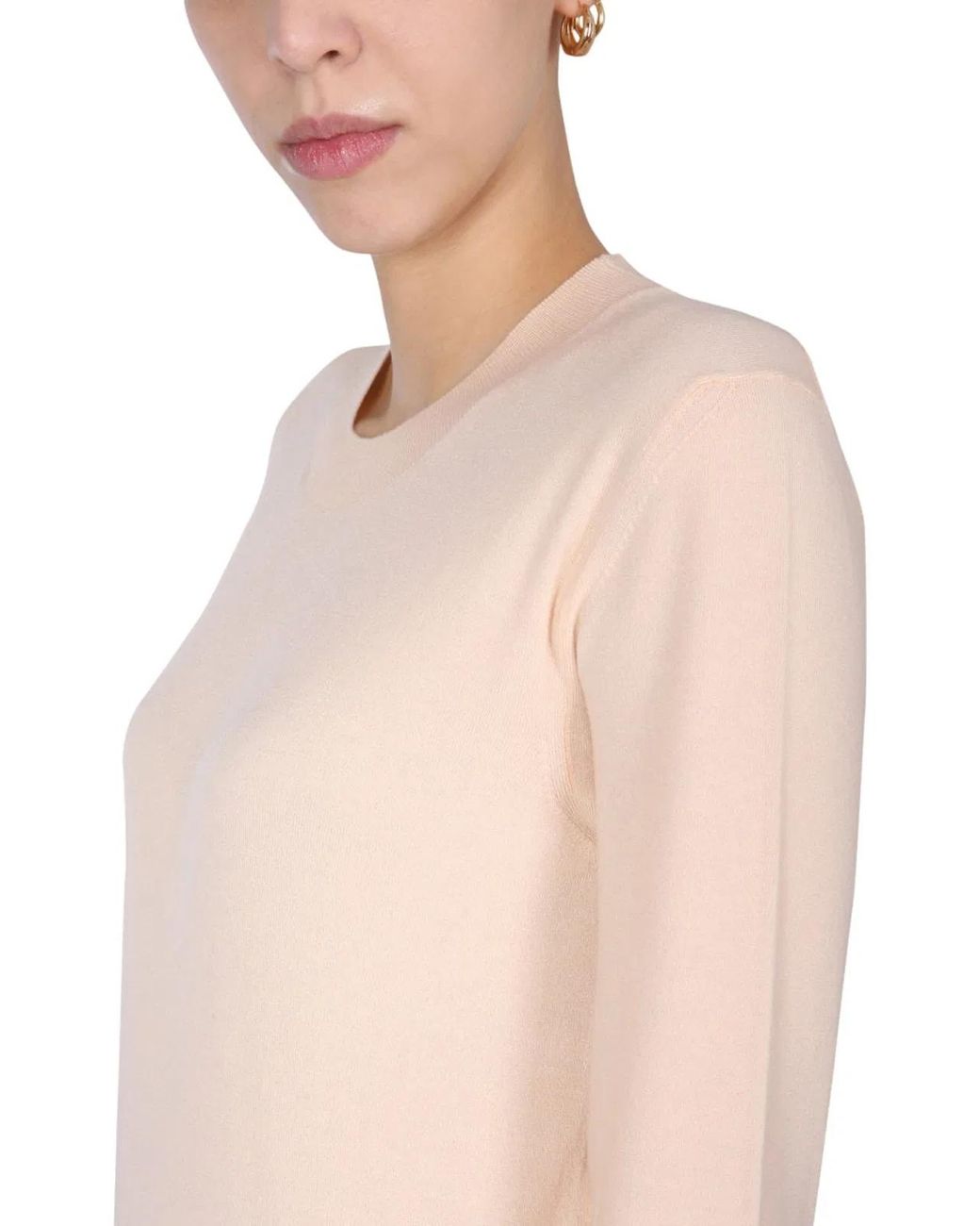 Bottega Veneta Natural Lightweight Long Sleeved Sweater For