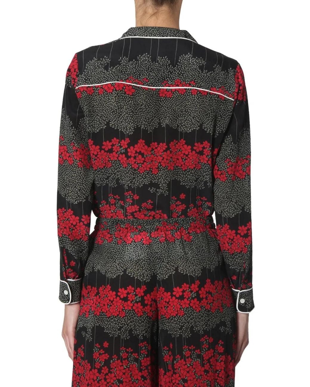 RED Valentino Red Shirt With Dreaming Peony Print