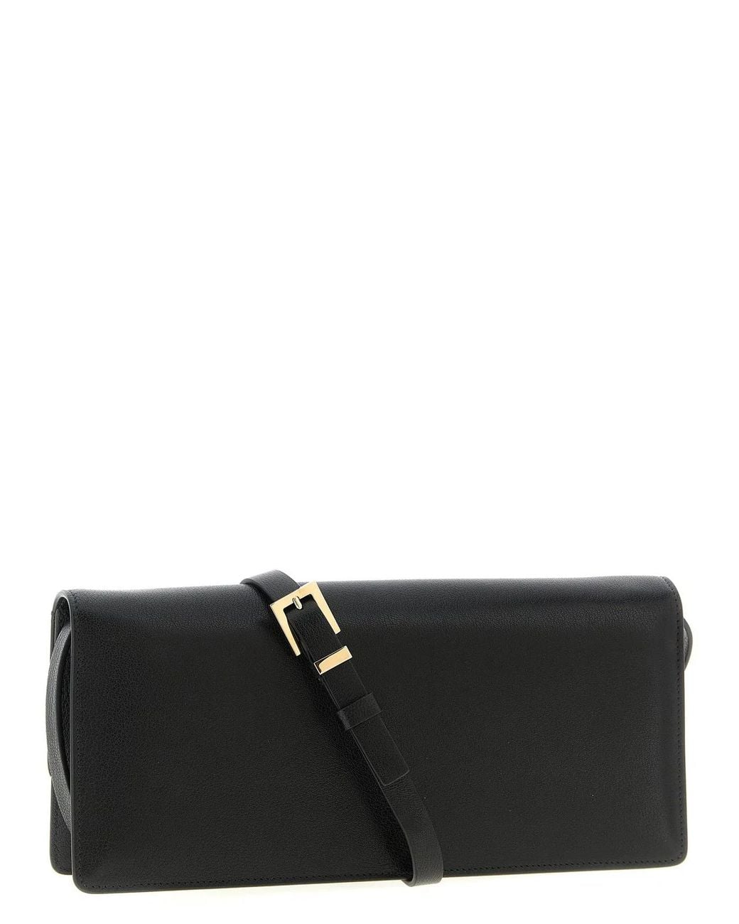Tom Ford Black Supple Grain Leather Shoulder Bag