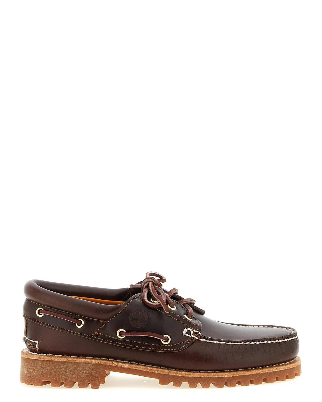 Timberland Brown 3-Eye Lug' Boat Shoe for men
