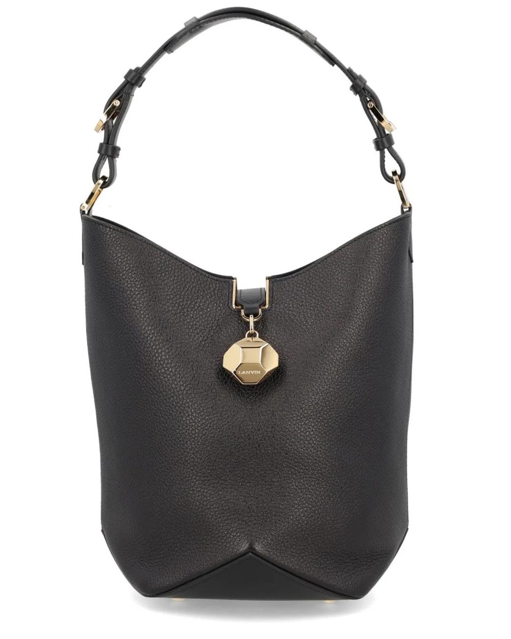Lanvin Black Calf Leather Shoulder Bag