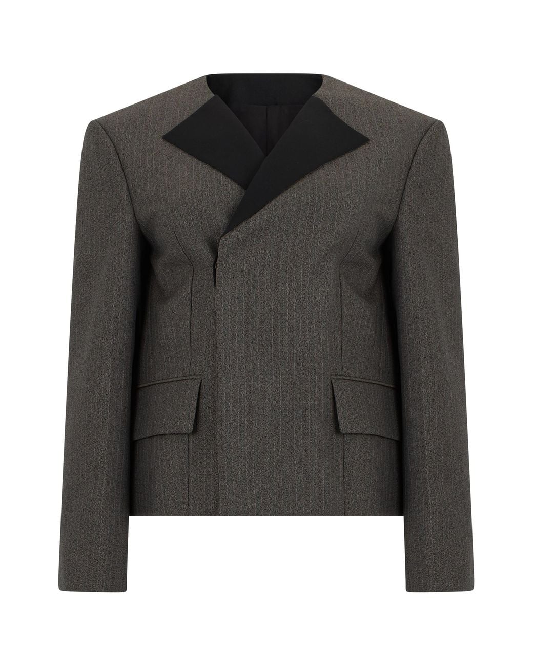 Bottega Veneta Black Double-Breasted Jacket With Pockets