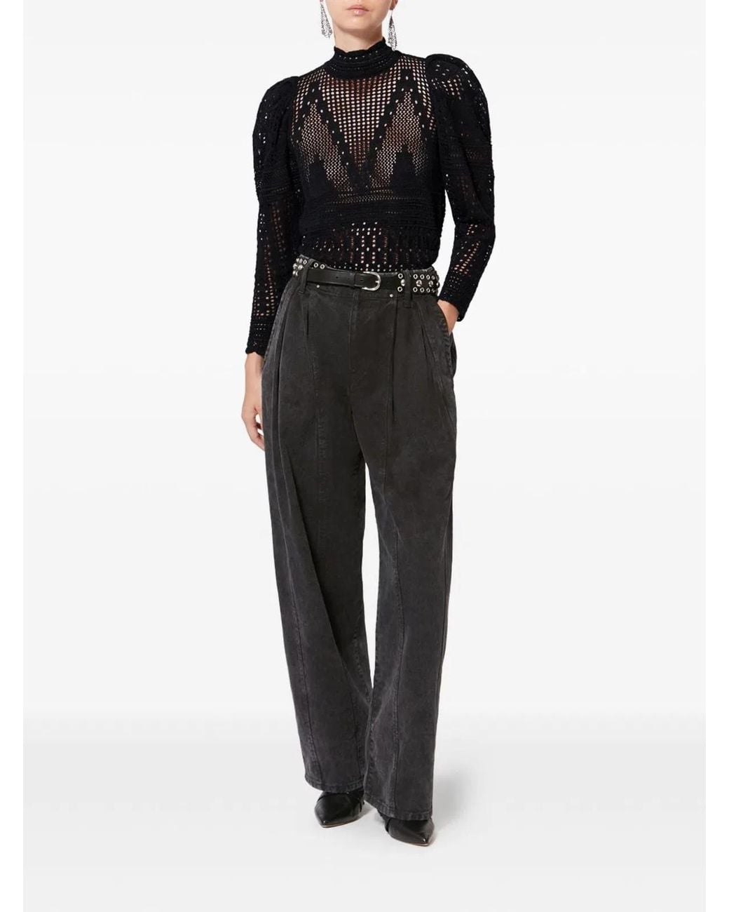 Isabel Marant Blue Dahara Knitted Top