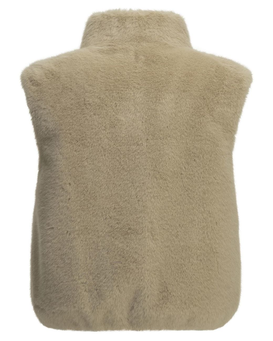 Herno Natural Sleeveless Faux Fur Jacket