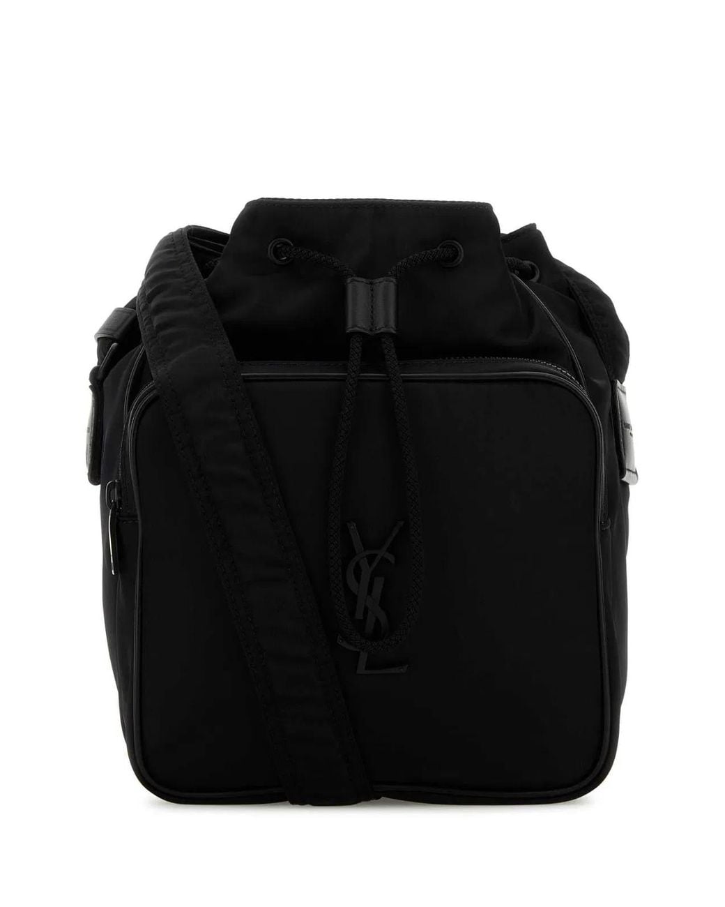 Saint Laurent Black Nylon Bucket Bag for men