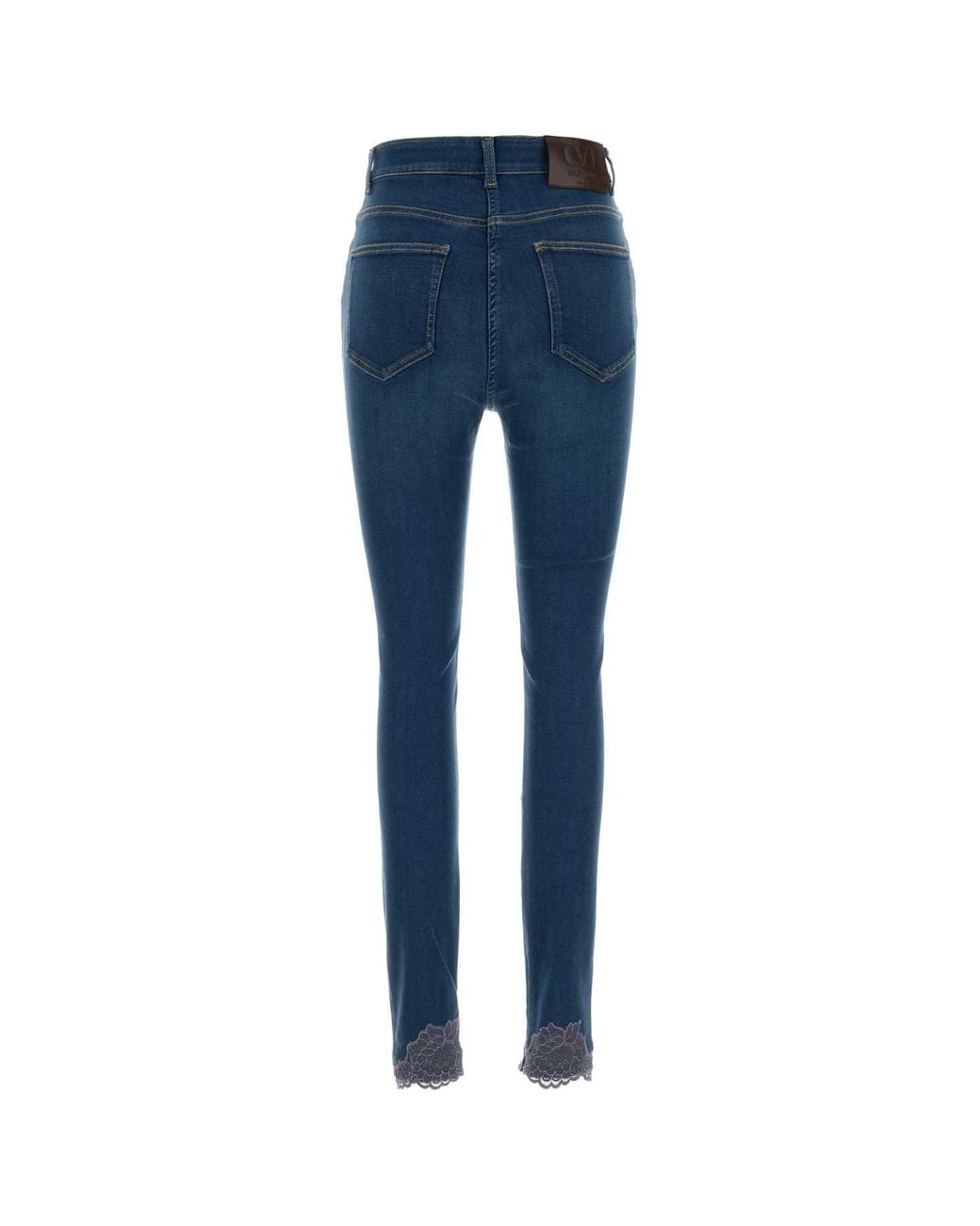 Valentino Garavani Blue Denim Fondo Pizzo