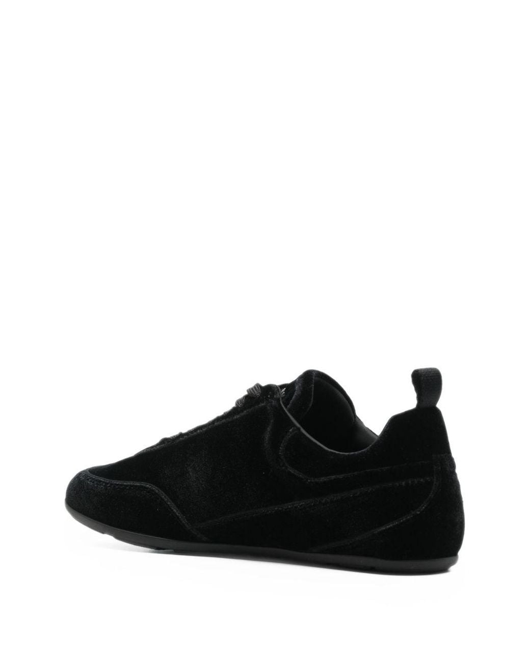 Emporio Armani Black Velvet Sneakers