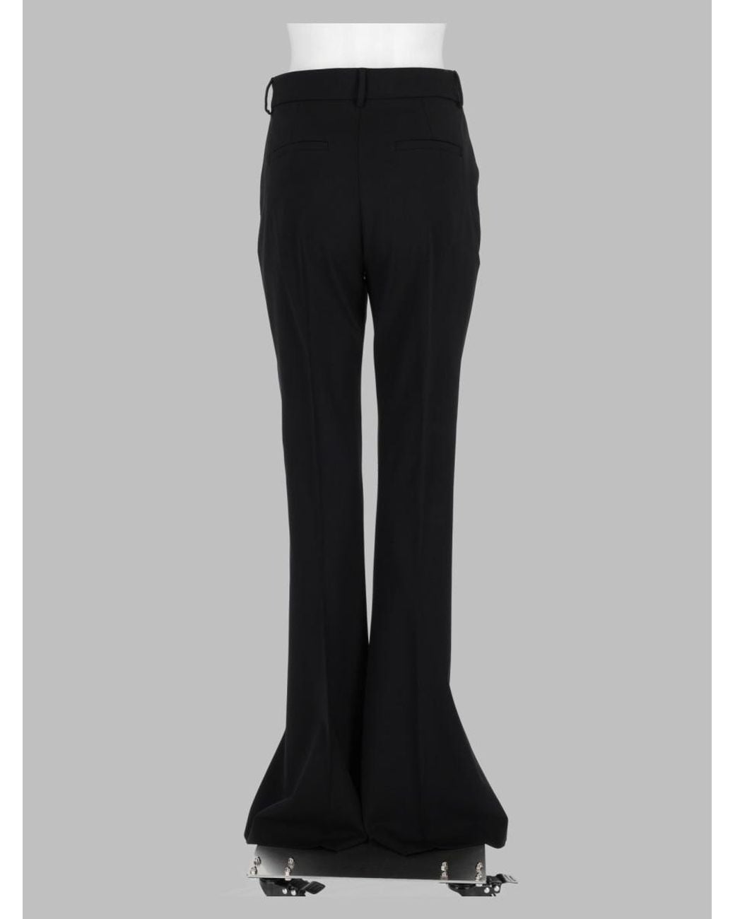 Sportmax Black Tailored Wool Blend Trousers For