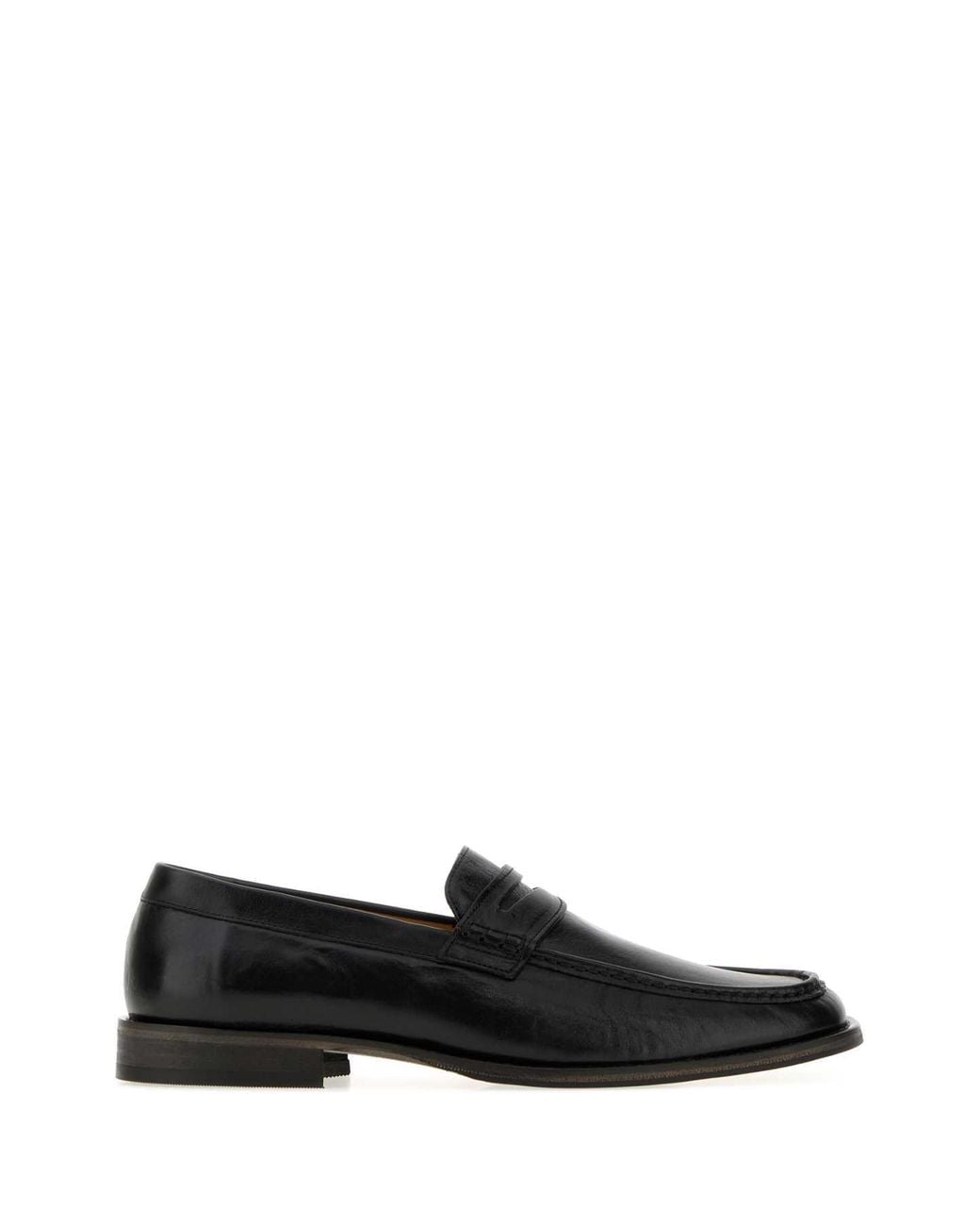 Our Legacy Black Classic Leather Loafers for men