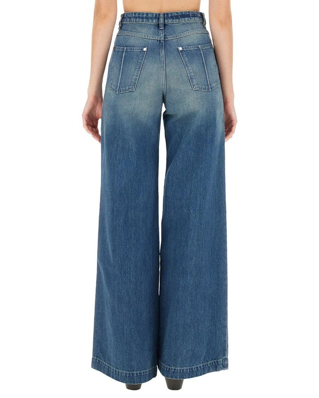 Peter Do Blue Wide-Fit Jeans With High Waist