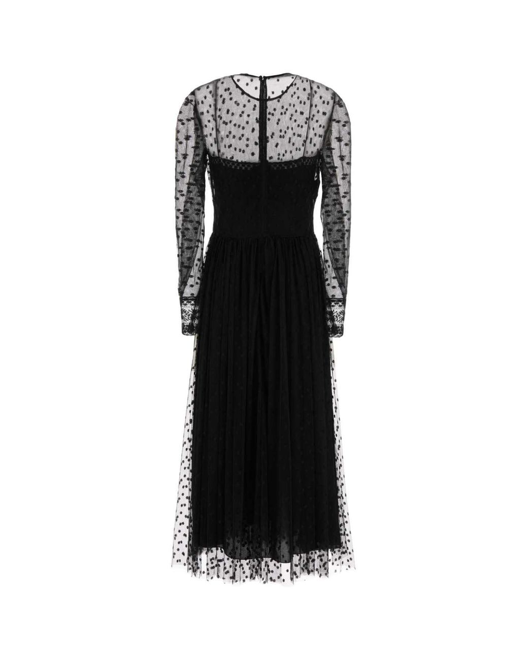 Alberta Ferretti Black Tulle Dress