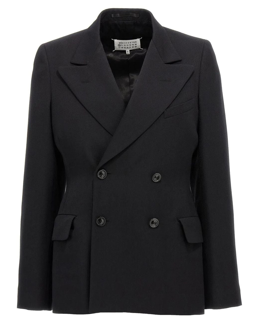 Maison Margiela Black Tailored Double-Breasted Wool Blazer