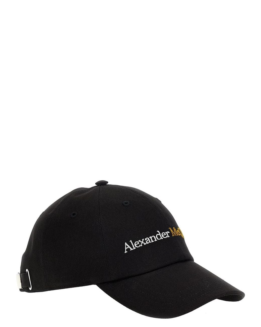 McQueen Black Logo Cap for men