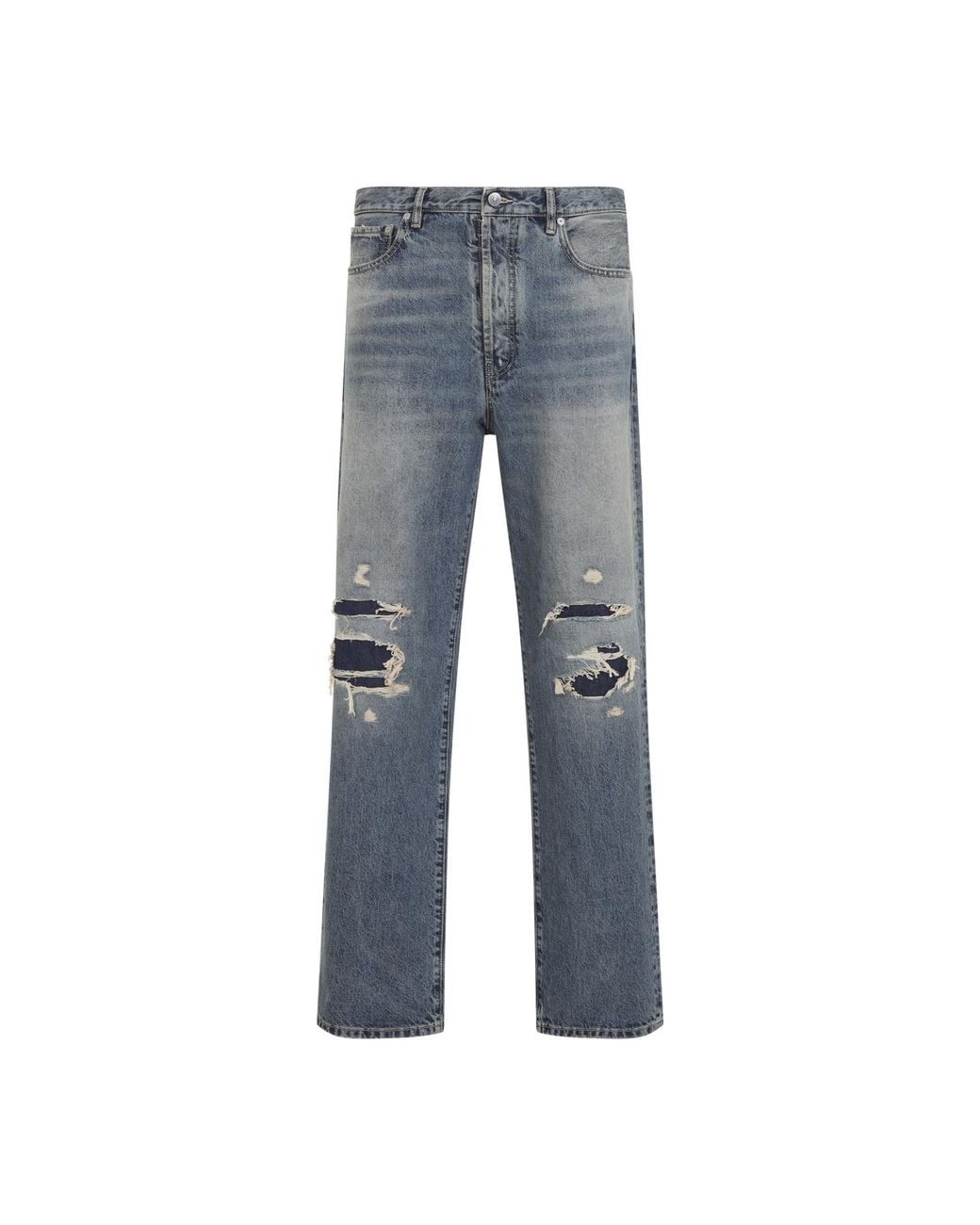 Maison Margiela Blue Distressed Denim Jeans for men