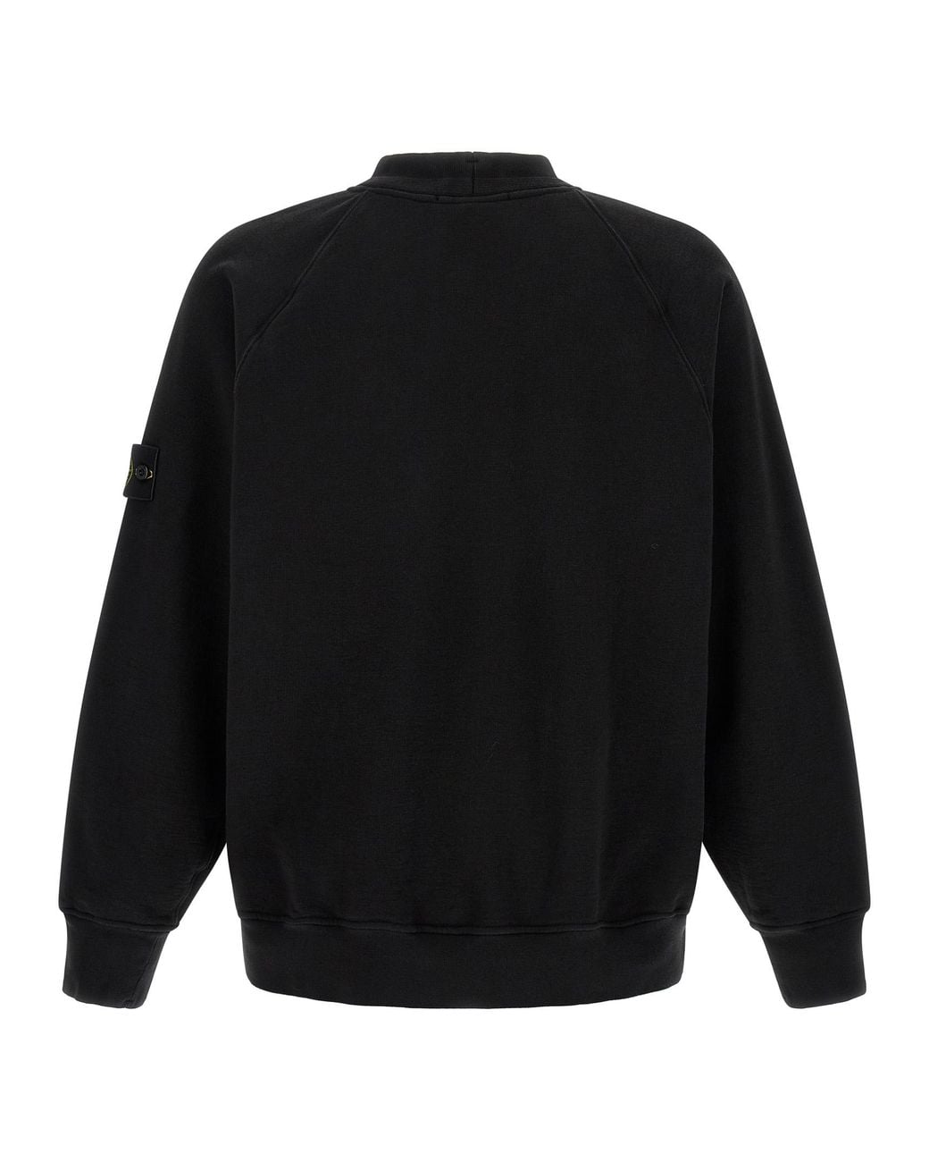 Stone Island Black '6100053' Crew Neck Sweatshirt With Raglan Sleeves for men
