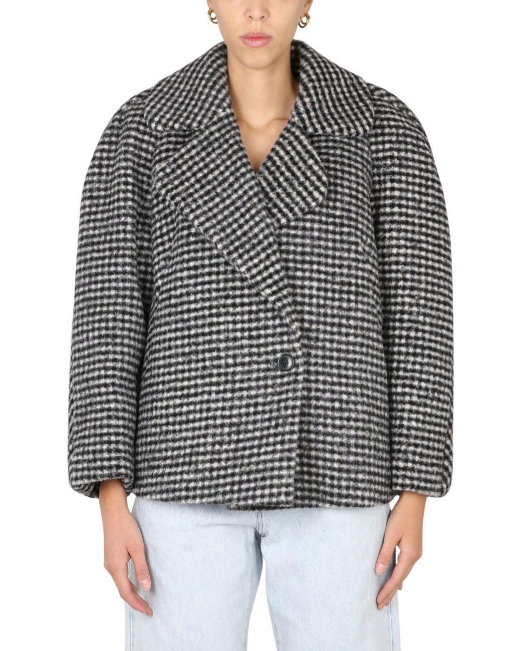 コート Dries Van Noten FW22 SHORT ROUND COAT (010284_5372900) Dries Van Noten Short Round Coat in Gray | Lyst