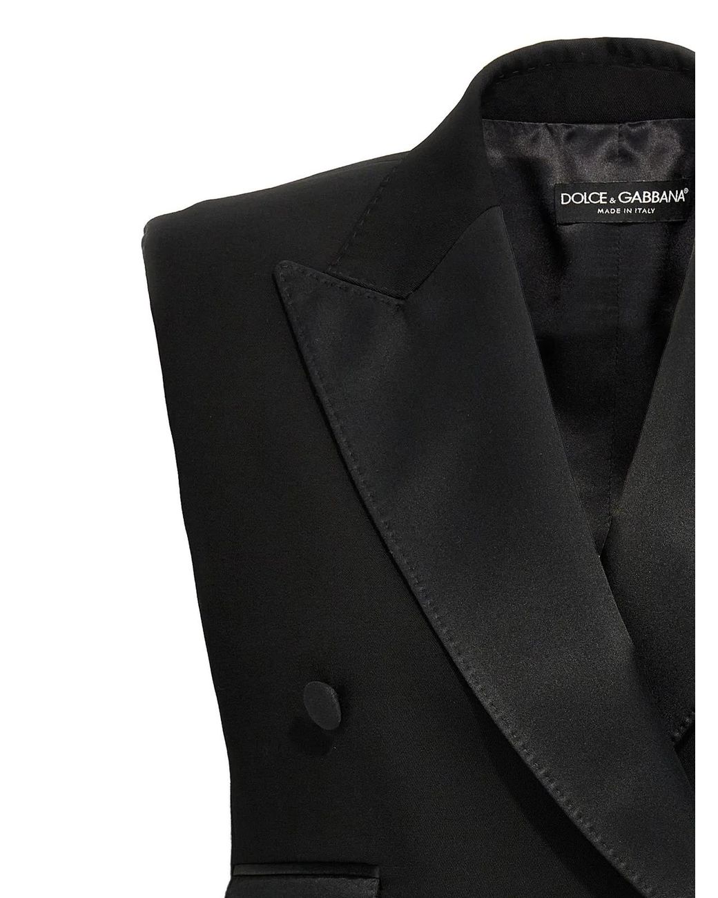 Dolce & Gabbana Black Tuxedo Gilet