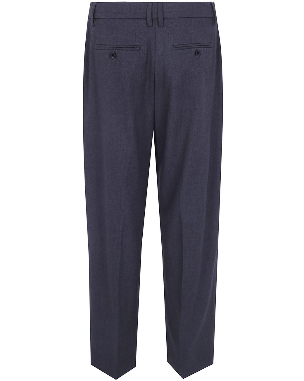 DUNST Blue Pleated Semi-Wide Slacks for men