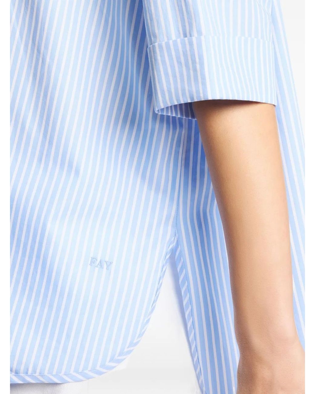 Fay Blue Cotton Shirt