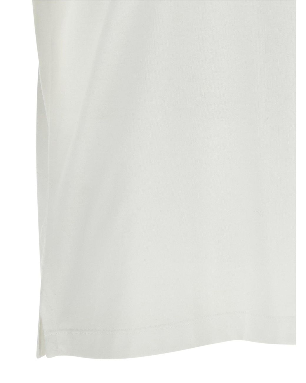 Brioni White Cotton T-Shirt for men