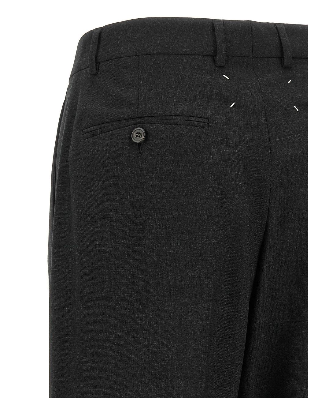 Maison Margiela Black 'Four Stitches' Wool Pants