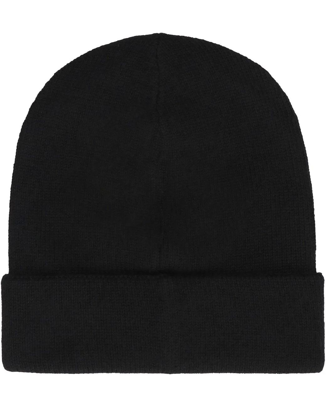 McQueen Black Cashmere Beanie Hat for men