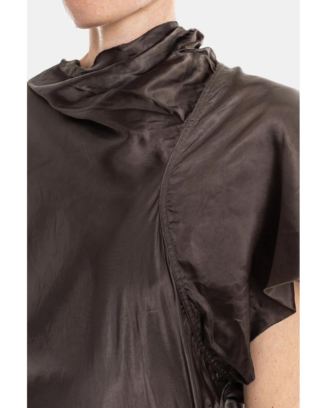 Rick Owens Multicolor Robe Longue En Cupro Satiné Drapé Seb Gown