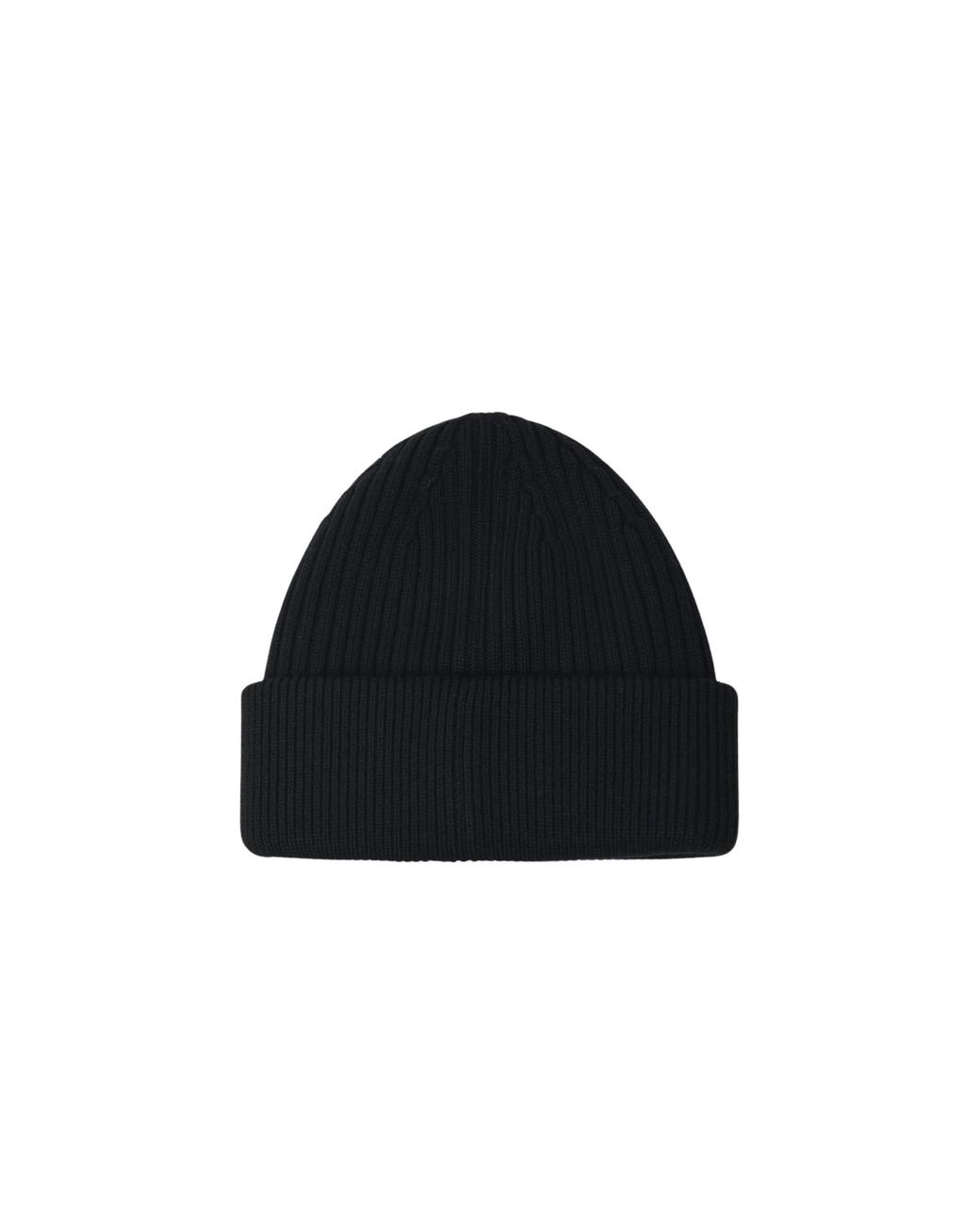 Dolce & Gabbana Black Dolce & Gabbana Ribbed Logo Beanie Hat for men