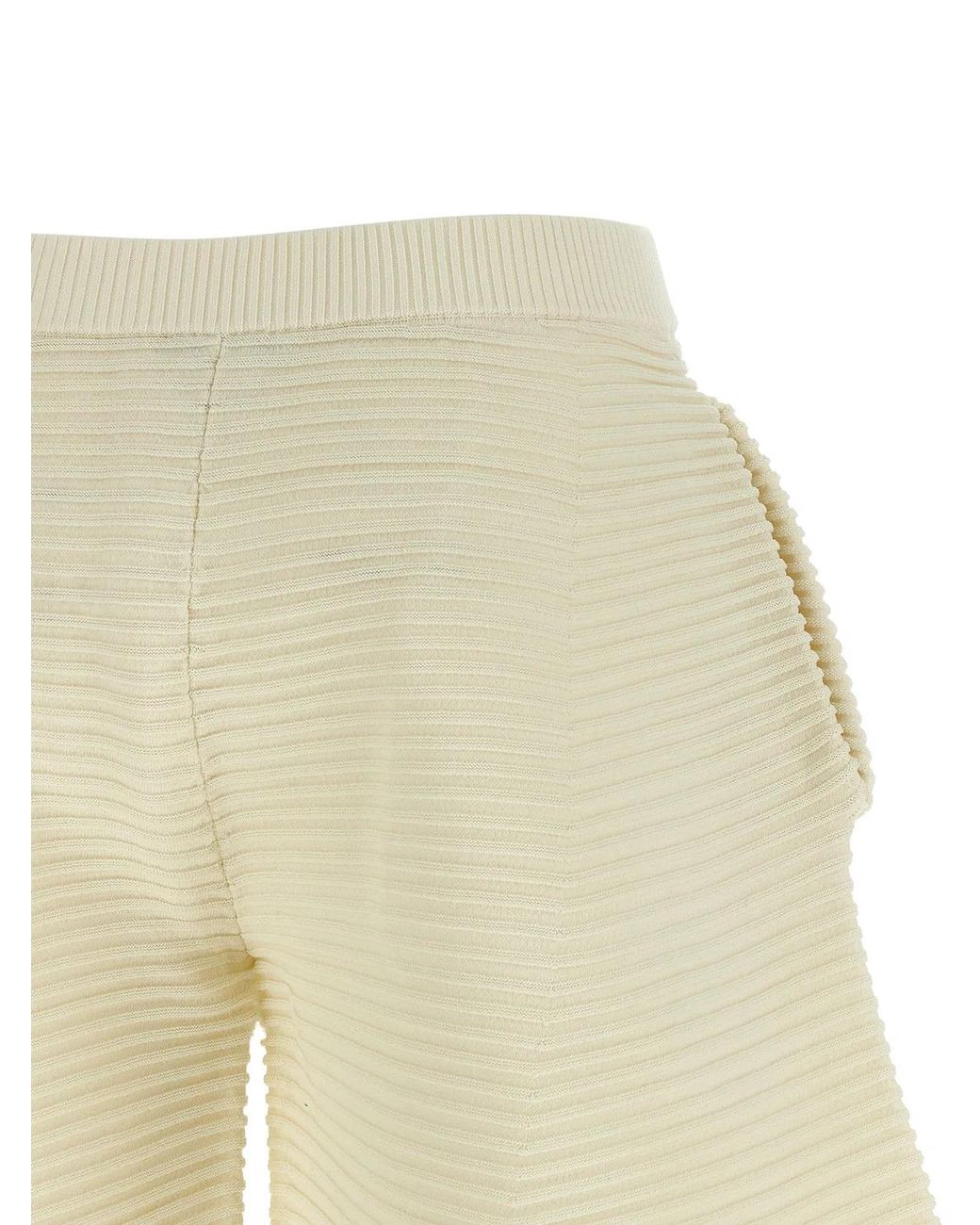 Issey Miyake Natural 'Corrugated Knit' Pants