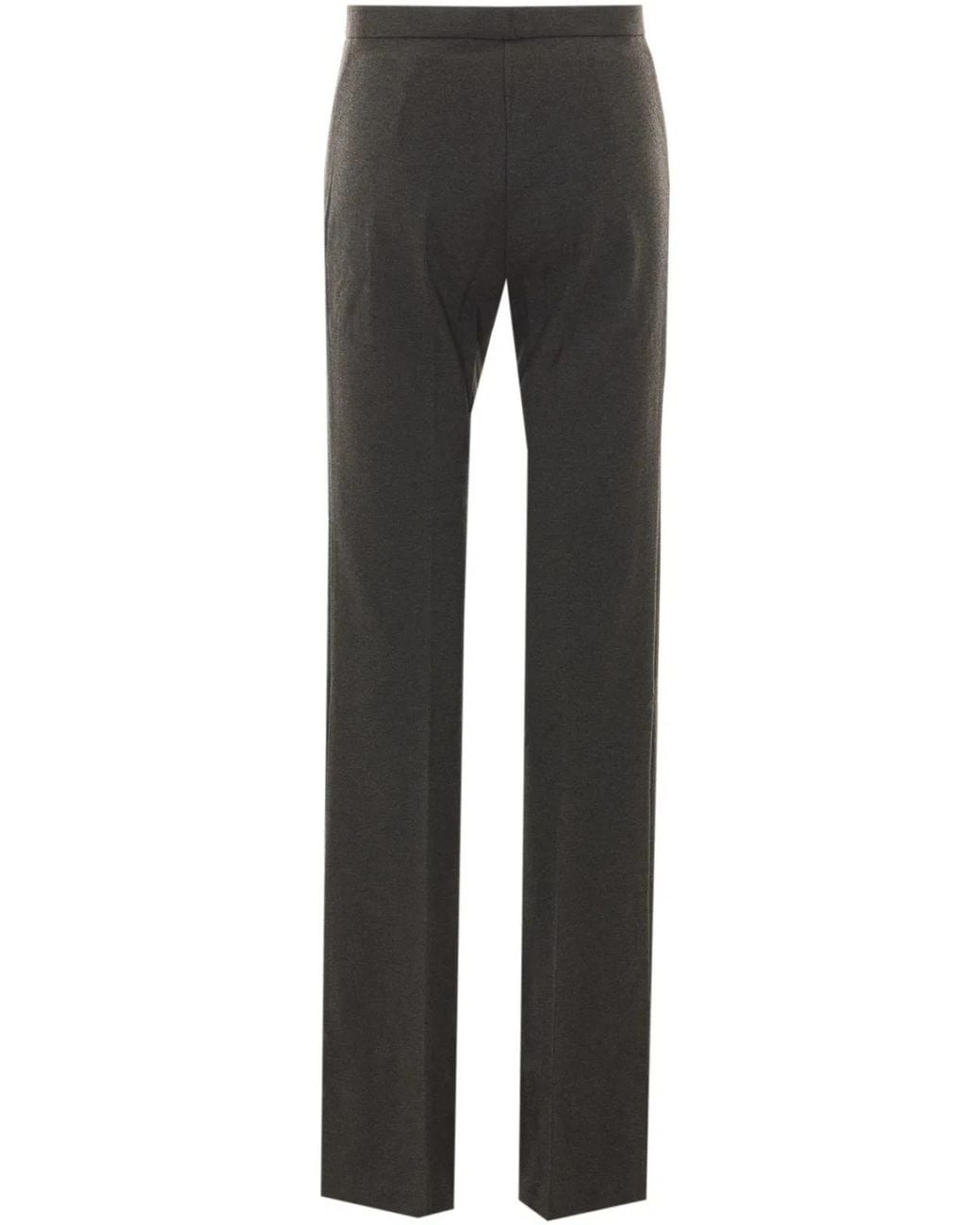 Pinko Gray Straight-Leg Tailored Pants With Mid-Rise Waist And Minimalist Design