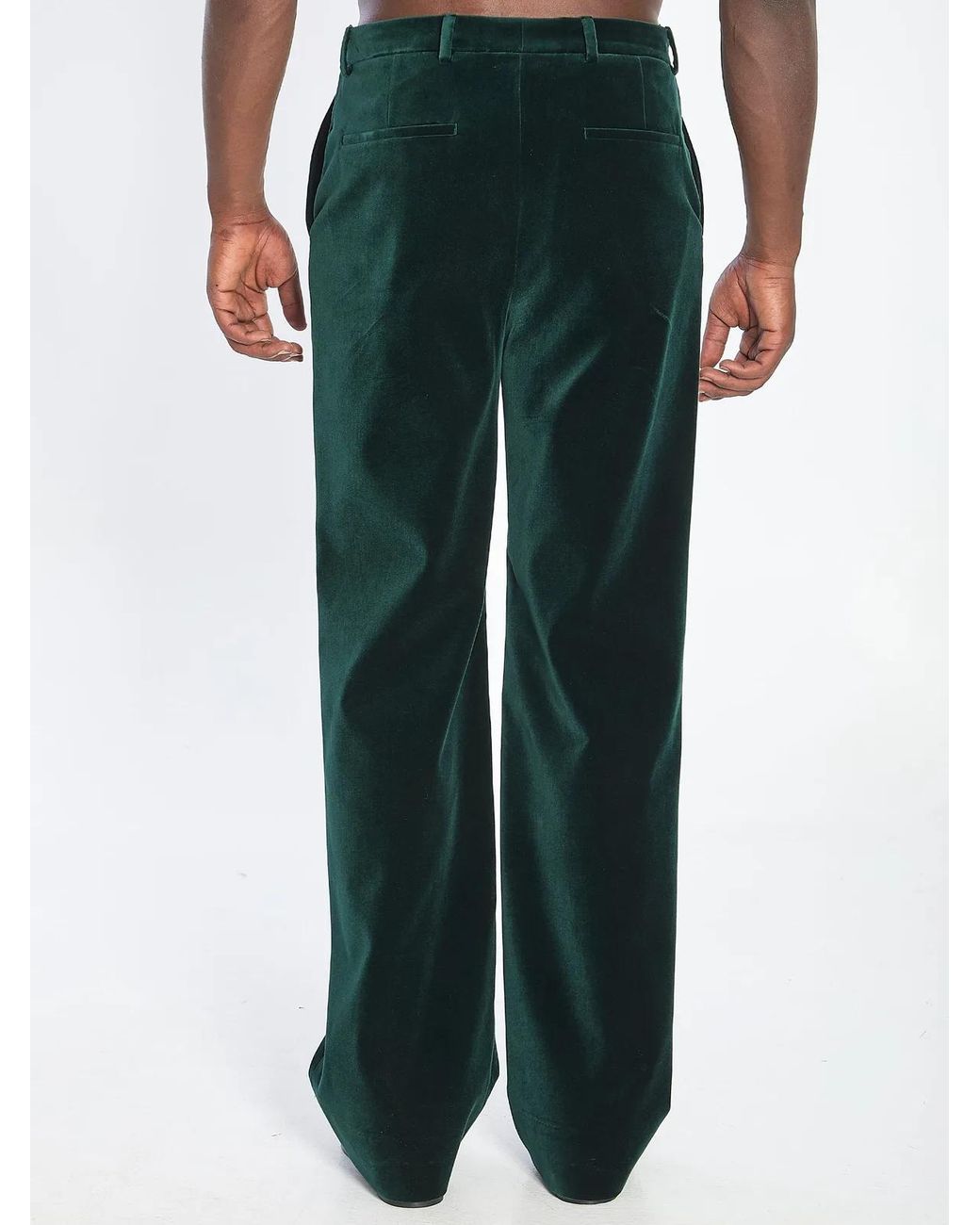 Gucci Green Velvet Trousers for men