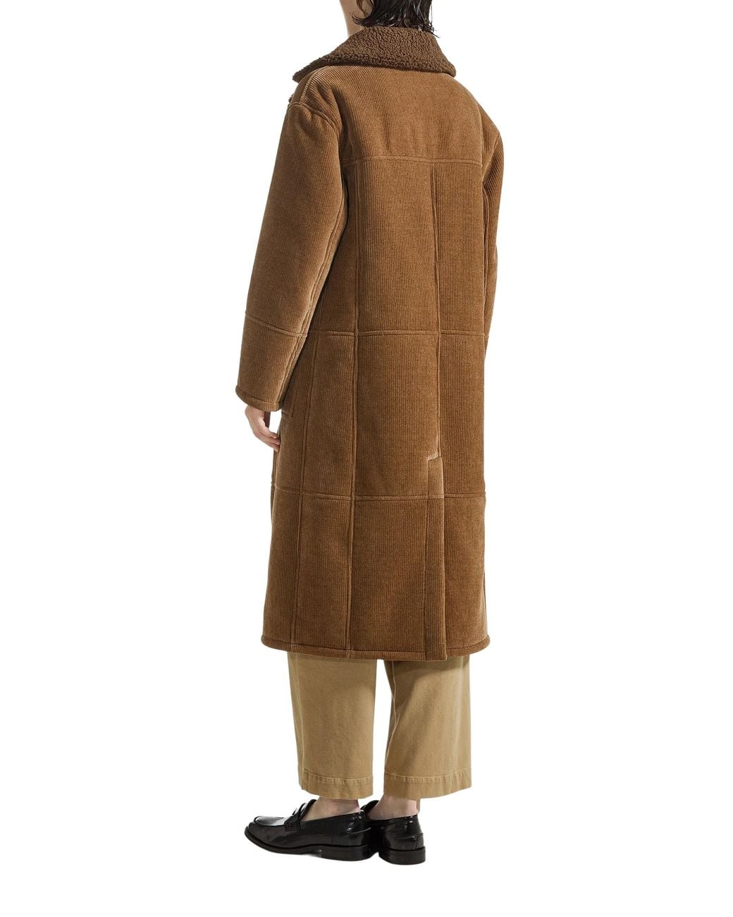 SEVENTY VENEZIA Natural Long Striped Velvet Coat