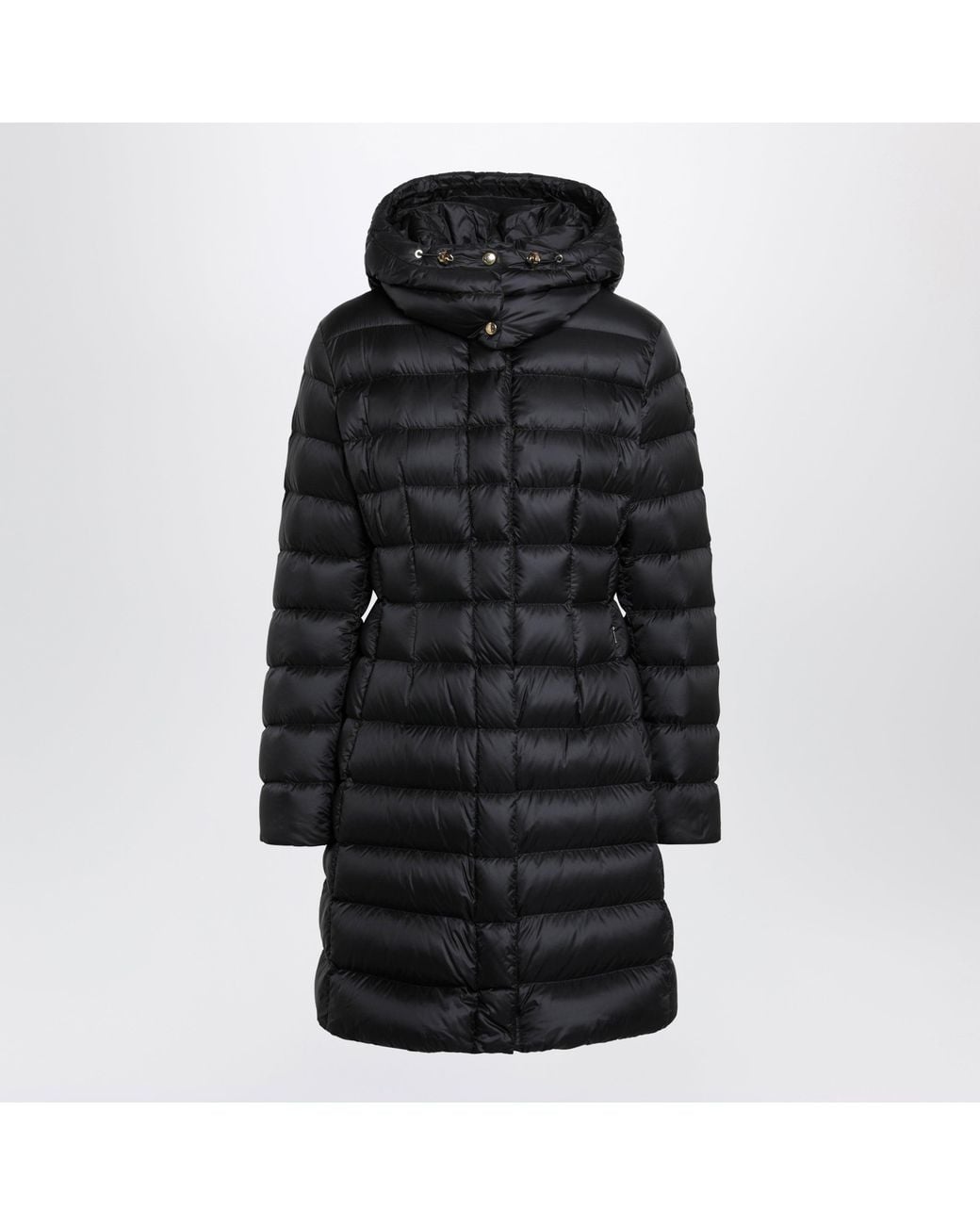 Moncler Black Long Nylon Down Jacket