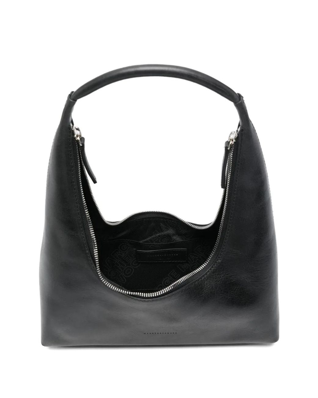 MARGE SHERWOOD Black Leather Hobo Bag