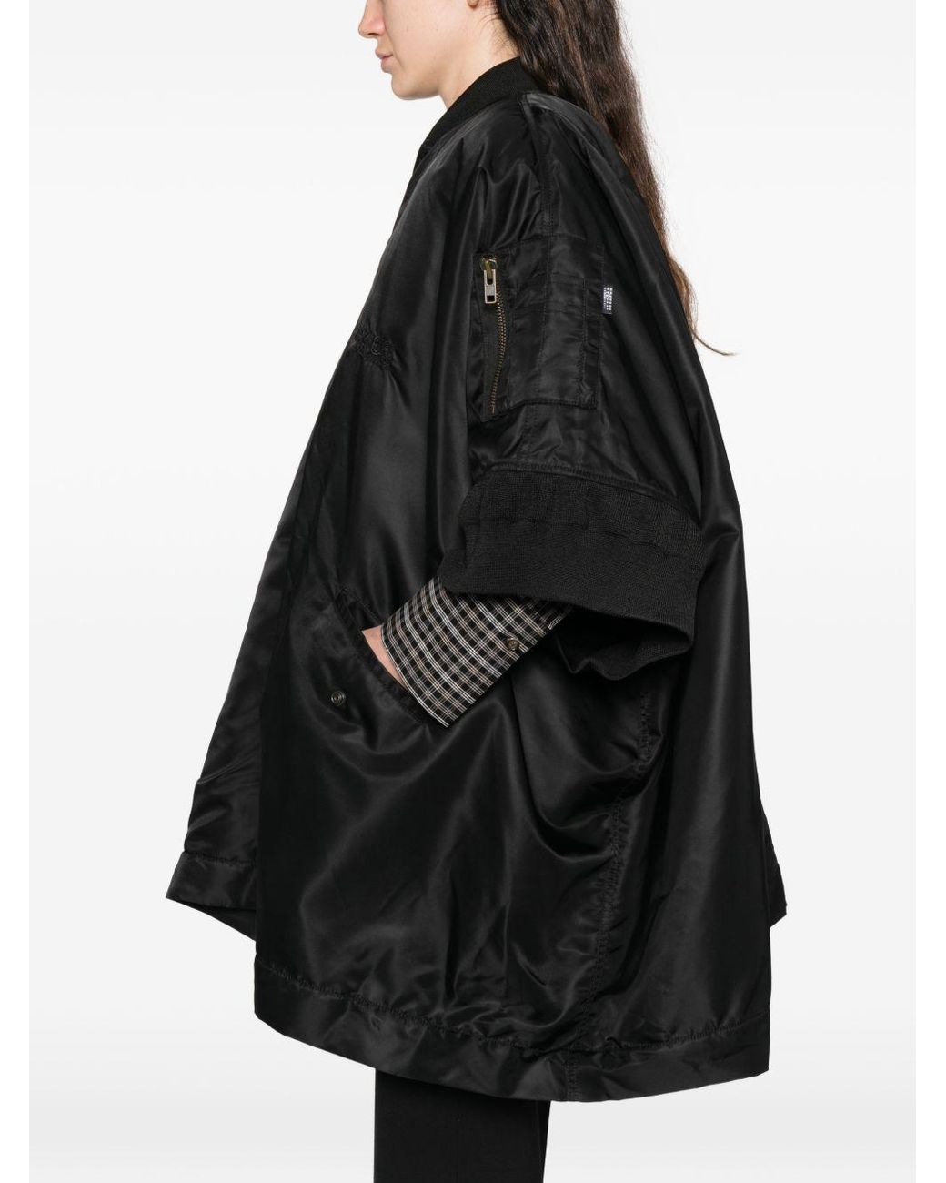 MM6 by Maison Margiela Black Numeric Signature Mm6 Puffer Jackets