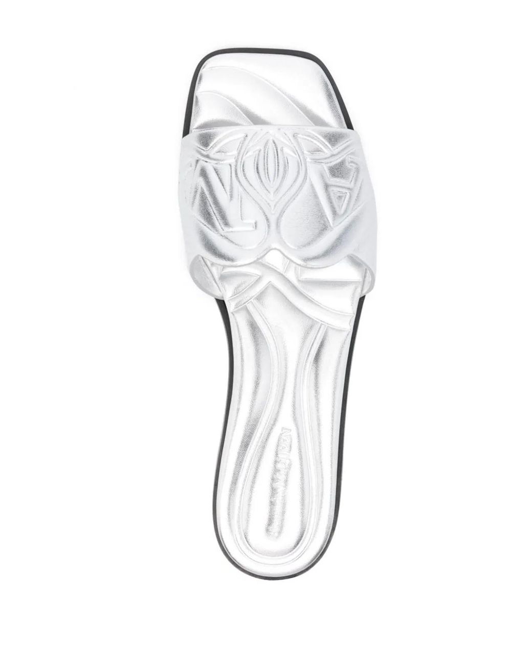 McQueen White Seal Leather Sandals