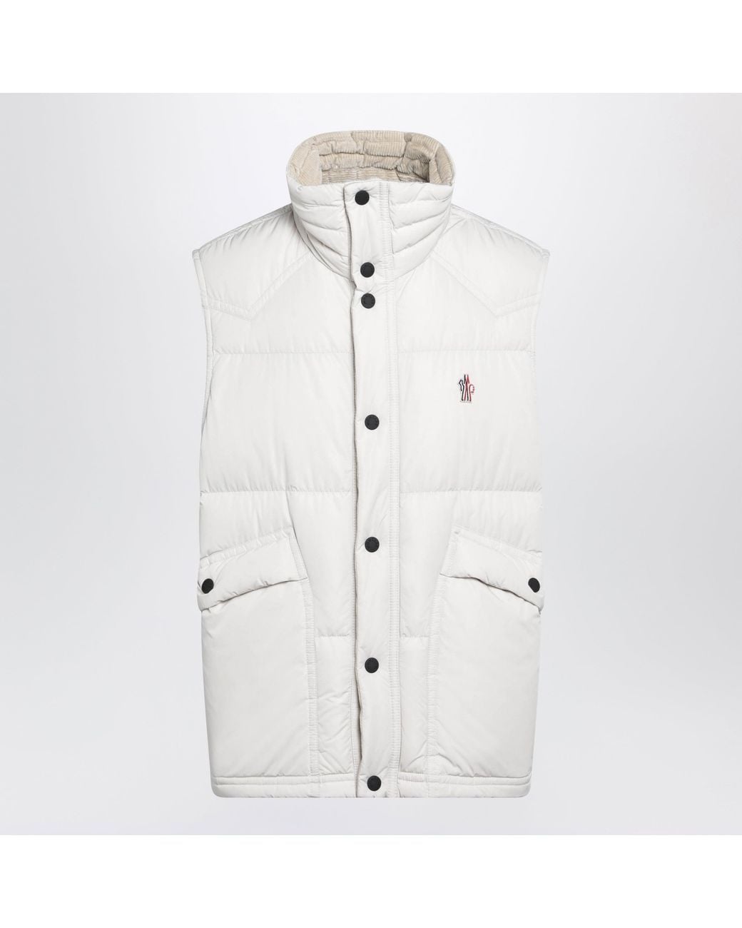 Moncler White Quilted Vest for men